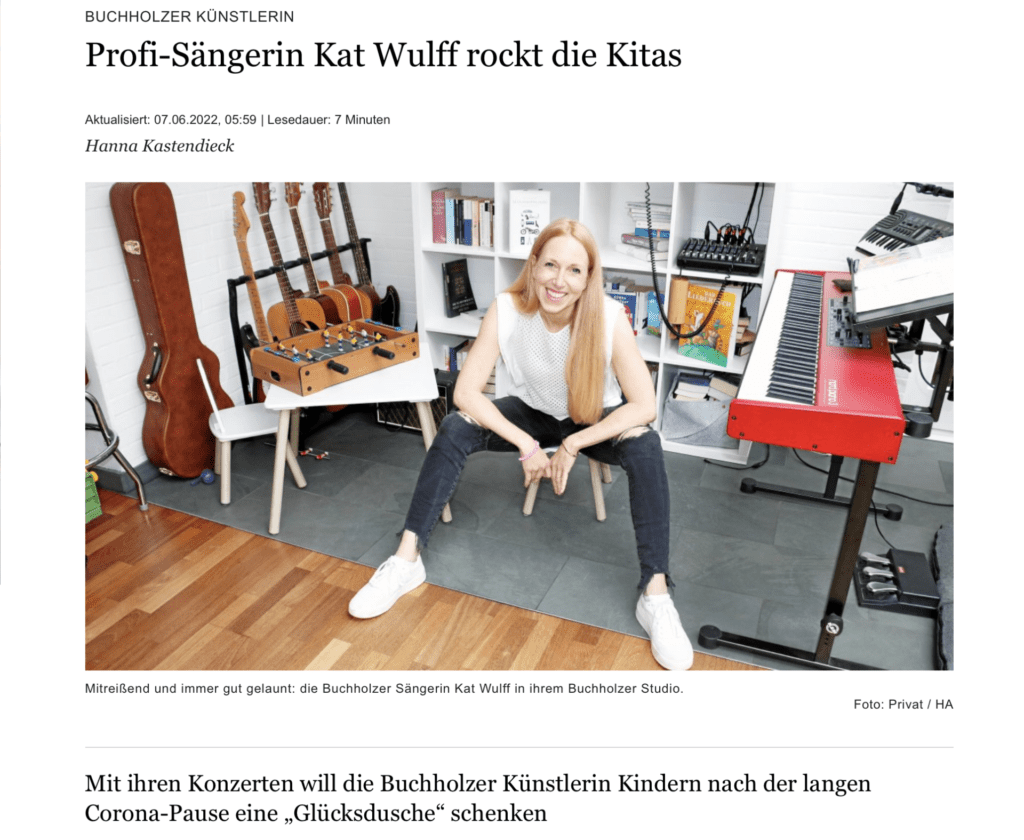 Abendblatt Bericht über die Kita Konzertreihe von Kat Wulff